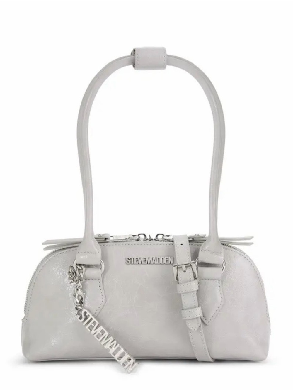 Steve Madden Light Gray Dome Satchel Shoulder Bag